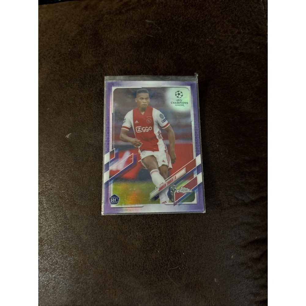 Jurrien Timber 2020-21 Topps Chrome Purple Refractor /250 Rookie NRMT+ Arsenal‎